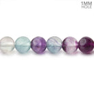 6mm Multi Color Fluorite Plain Round 15.5 inch 65 Beads 1mm Hole - Beadsofcambay.com