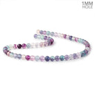 6mm Multi Color Fluorite Plain Round 15.5 inch 65 Beads 1mm Hole - Beadsofcambay.com