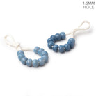 6mm Owyhee Denim Blue Opal 1.5mm Large Hole Faceted Rondelle Set of 10 - Beadsofcambay.com