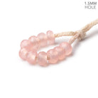 6mm Pink Chalcedony 1.5mm Large Hole Faceted Rondelle Bead Set of 10 - Beadsofcambay.com
