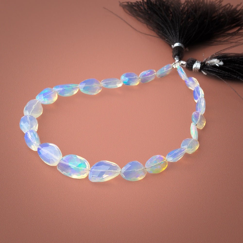 6x4 - 12x8mm Ethiopian Opal Faceted Nugget Beads 7 inch 18 pieces AA - Beadsofcambay.com