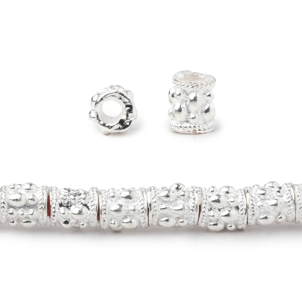 6x5mm Rain Drop Design Tube Beads 8 inch 33 pieces - Beadsofcambay.com