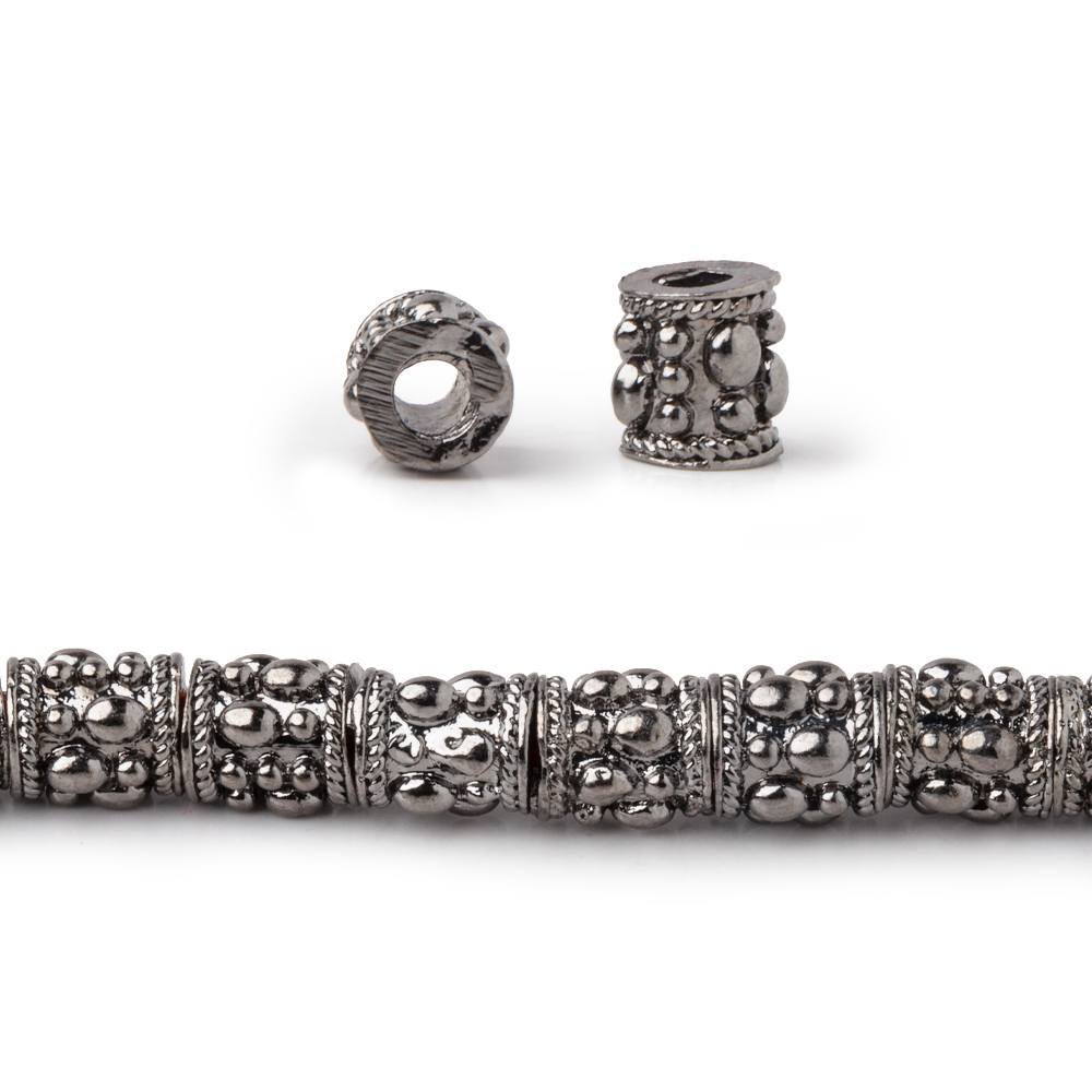 6x5mm Rain Drop Design Tube Beads 8 inch 33 pieces - Beadsofcambay.com