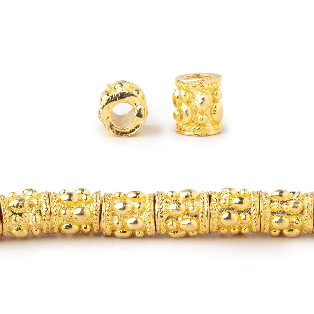 6x5mm Rain Drop Design Tube Beads 8 inch 33 pieces - Beadsofcambay.com