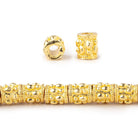 6x5mm Rain Drop Design Tube Beads 8 inch 33 pieces - Beadsofcambay.com