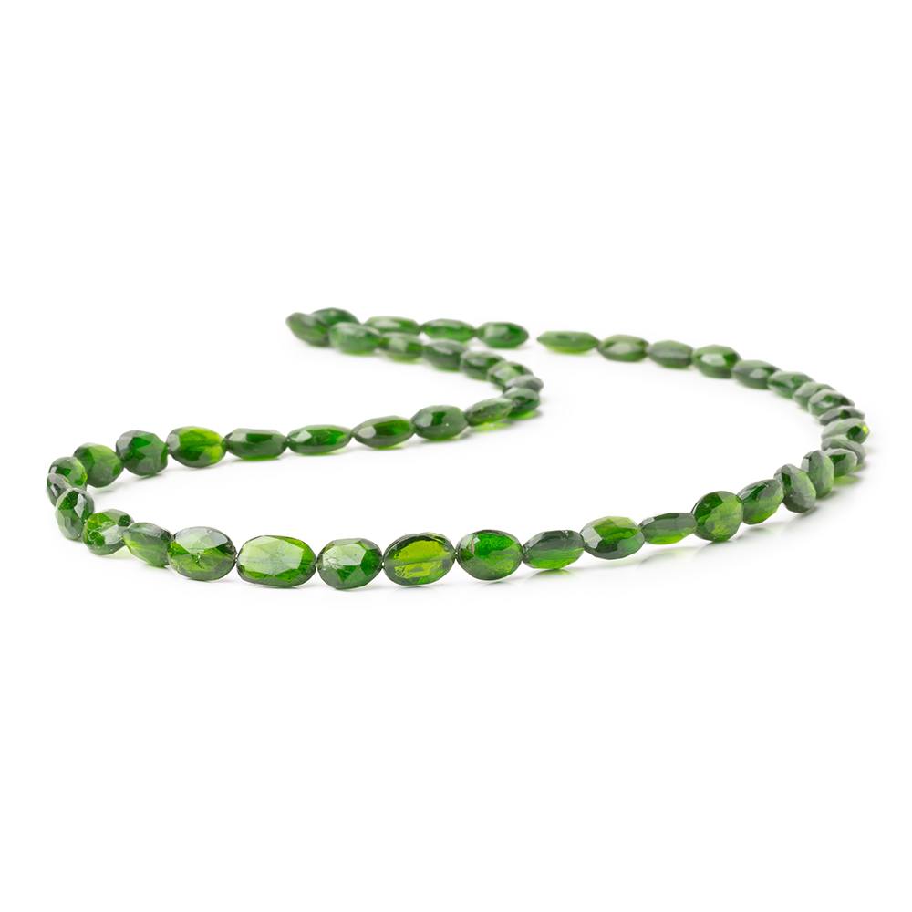 7 - 10mm Chrome Diopside Faceted Oval 16 inch 46 Beads - Beadsofcambay.com