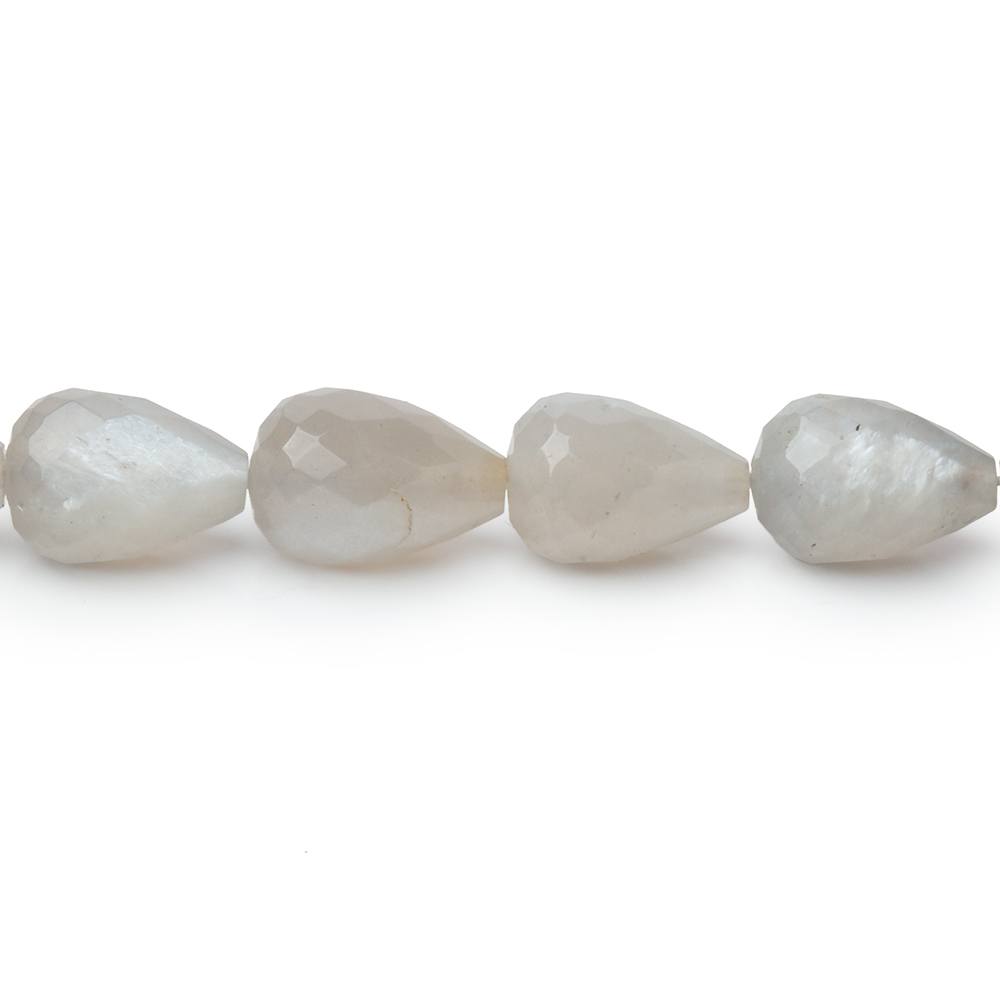 7 - 10mm Gray Moonstone Straight Drill Tear Drop 7.25 in 20 Beads - Beadsofcambay.com