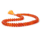 7 - 11mm Carnelian Faceted Rondelle 16 inch 63 Beads AA - Beadsofcambay.com