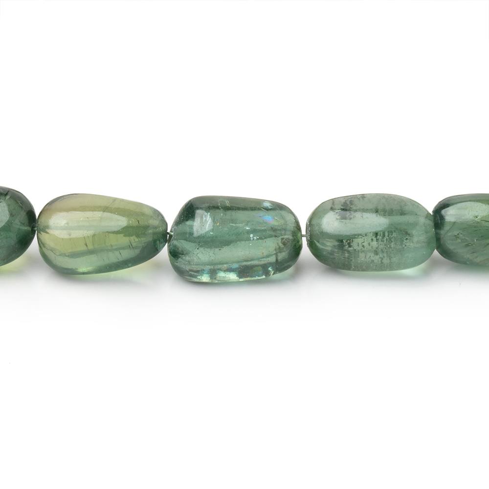 7-11mm Green Apatite Plain Nugget Beads 15.5 inch 32 pieces - Beadsofcambay.com