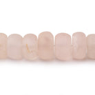 7 - 11mm Matte Morganite Plain Rondelle Beads 16 inch 78 pieces - Beadsofcambay.com