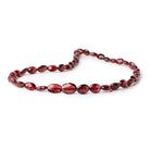 7 - 11mm Mozambique Garnet Faceted Ovals 14 inch 40 Beads AAA - Beadsofcambay.com