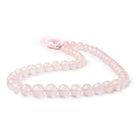 7-12mm Rose Quartz Faceted Round Beads 16 inch 46 pieces AAA - Beadsofcambay.com
