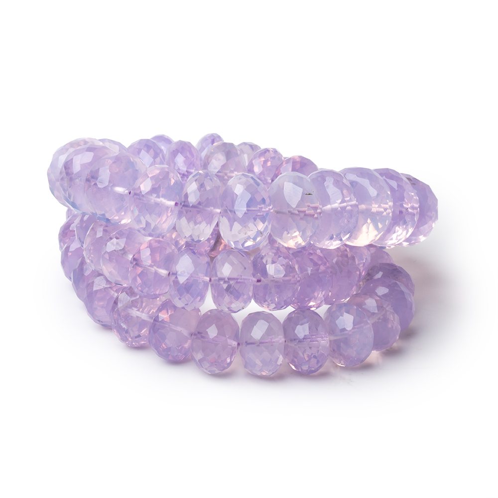 7-13mm Lavender Quartz Faceted Rondelle Beads 16 inch 65 pieces AAA - Beadsofcambay.com