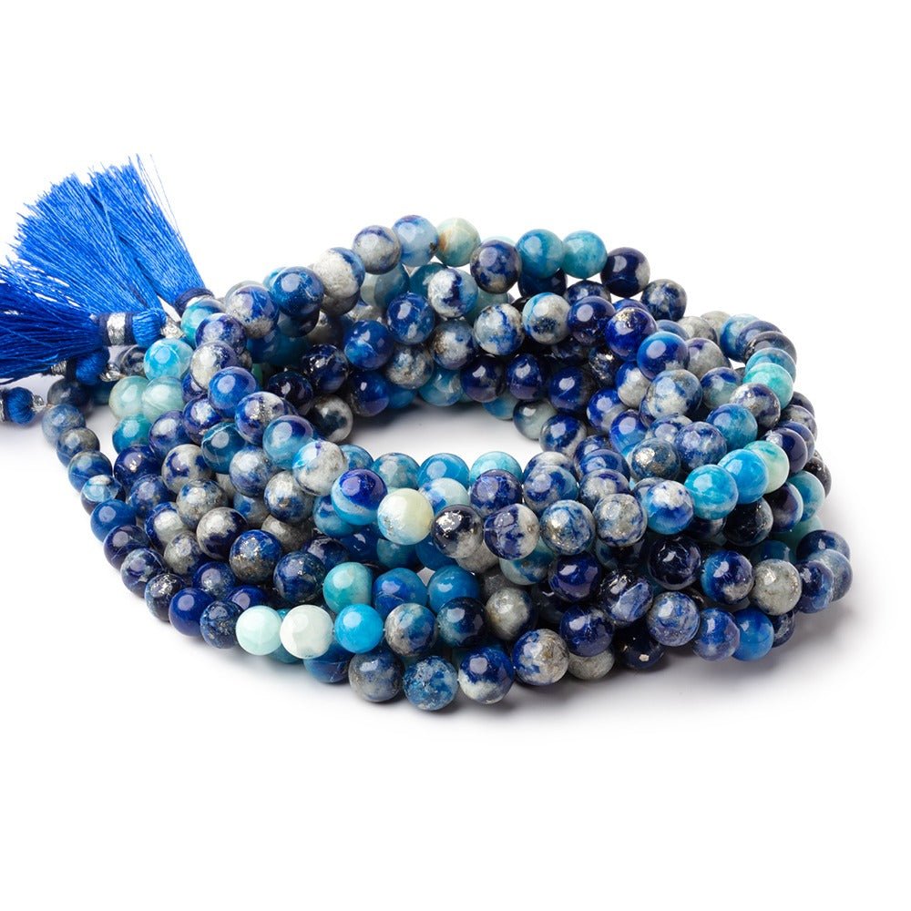 7 - 7.5mm Afghanite Plain Round Beads 18 inch 62 pieces AA - Beadsofcambay.com