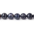 7 - 7.5mm Blue Sapphire Faceted Round 7 inch 24 Beads - Beadsofcambay.com