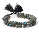 7-7.5mm Labradorite Faceted Candy Kiss Beads 8 inch 50 pieces AA - Beadsofcambay.com