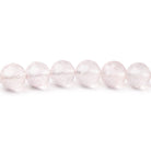 7-7.5mm Rose Quartz Faceted Round Beads 16 inch 56 pieces AA - Beadsofcambay.com