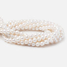 7-8.5mm Off White Chinese Akoya Saltwater Pearls 15.5 inch 50 pieces A - Beadsofcambay.com