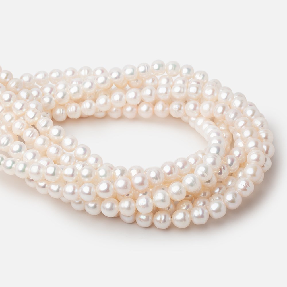 7 - 8mm Chinese Akoya Saltwater Pearl Beads 15.5 inch 51 pieces A - Beadsofcambay.com