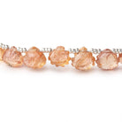 7 - 8mm Imperial Topaz Faceted & Scalloped Heart 7 inch 26 Beads - Beadsofcambay.com