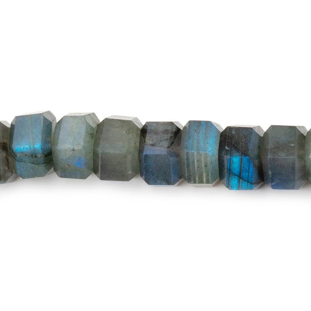 7 - 8mm Labradorite Faceted Hexagon Beads 16 inch 84 pieces - Beadsofcambay.com