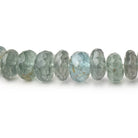 7-8mm Moss Aquamarine Faceted Rondelle 14 inch 85 Beads - Beadsofcambay.com