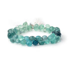 7 - 8mm Neon Teal Fluorite Faceted Candy Kiss Beads 7 inch 50 pieces AA - Beadsofcambay.com