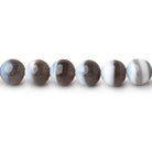 7-8mm Owyhee Blue Opal & Gray Agate Plain Round Beads 16 inch 52 pieces - Beadsofcambay.com