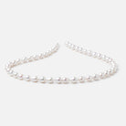 7 - 8mm White Chinese Akoya Saltwater Pearls 15.5 inch 50 Beads - Beadsofcambay.com