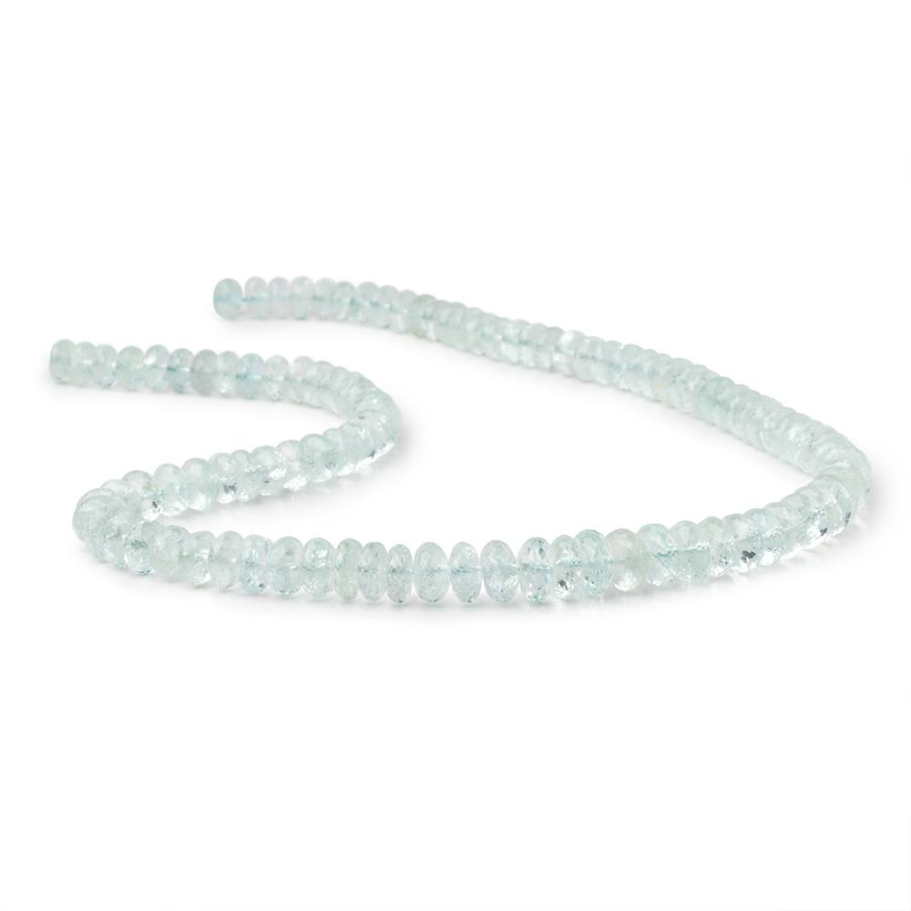 7 - 9mm Aquamarine Faceted Rondelle Beads 17 inches 105 pieces - Beadsofcambay.com