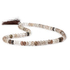 7 - 9mm Rutilated Quartz Faceted Rondelle Beads 18 inch 78 pieces - Beadsofcambay.com