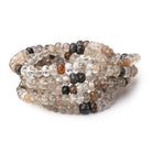 7 - 9mm Rutilated Quartz Faceted Rondelle Beads 18 inch 78 pieces - Beadsofcambay.com