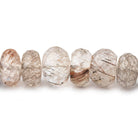 7 - 9mm Rutilated Quartz Faceted Rondelle Beads 18 inch 78 pieces - Beadsofcambay.com