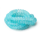 7.5-10mm Blue Chalcedony Faceted Rondelle 16 inch 60 Beads - Beadsofcambay.com