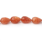 7.5x5 - 10x6mm Sunstone Straight Drill Tear Drop 7.25 inch 18 Beads - Beadsofcambay.com