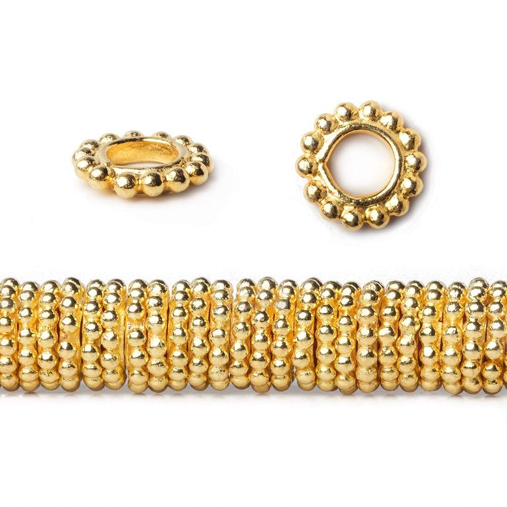 7mm Daisy Spacers with 3.5mm Large Hole 8 inch 145 Beads - Beadsofcambay.com