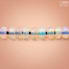 7mm Ethiopian Opal 1.5mm Large Hole Faceted Rondelle 8 inch 50 Beads AA - Beadsofcambay.com