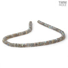 7mm Labradorite Plain Rondelle Beads 16 inch 105 pieces 1mm Hole - Beadsofcambay.com