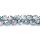 7mm Mystic White Topaz Faceted Candy Kiss Beads 9 inch 60 pieces - Beadsofcambay.com