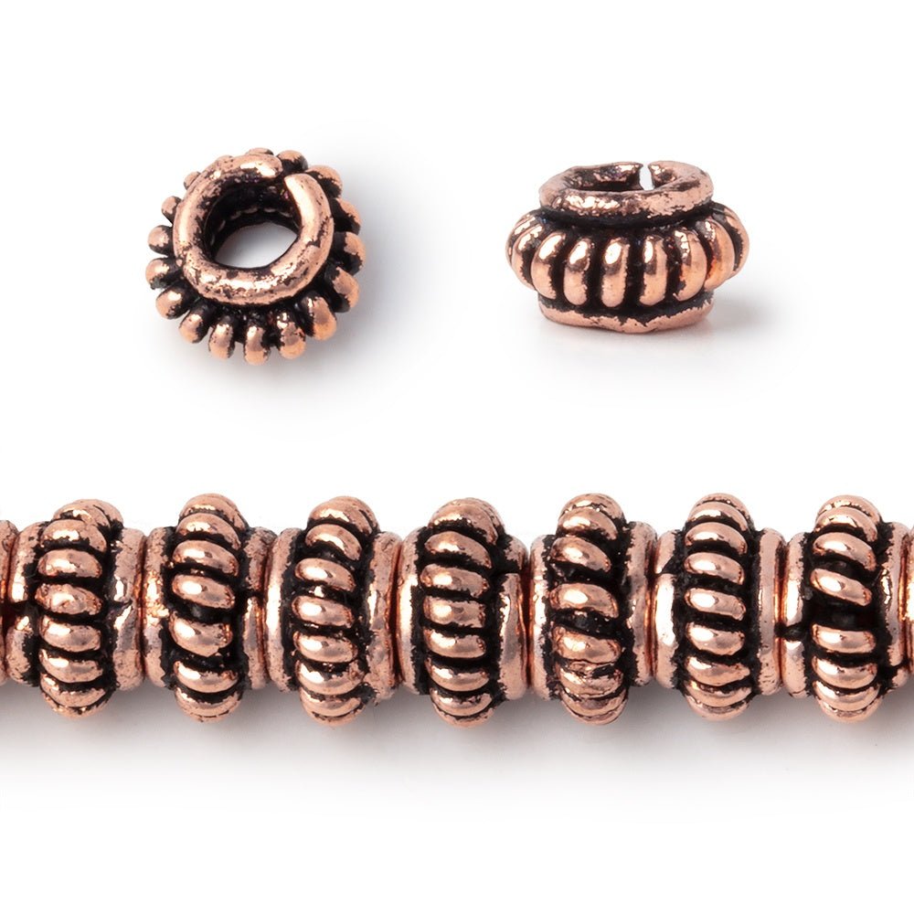 7mm Pinwheel Spacer Beads with 3mm Large Hole 8 inch Strand - Beadsofcambay.com