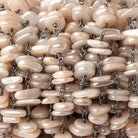 7x2mm Mystic Moonstone Plain Nugget Clusters on Black Gold Plated Chain - Beadsofcambay.com