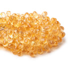 7x5 - 10x6mm Citrine Faceted Tear Drop 8 inch 55 Beads - Beadsofcambay.com