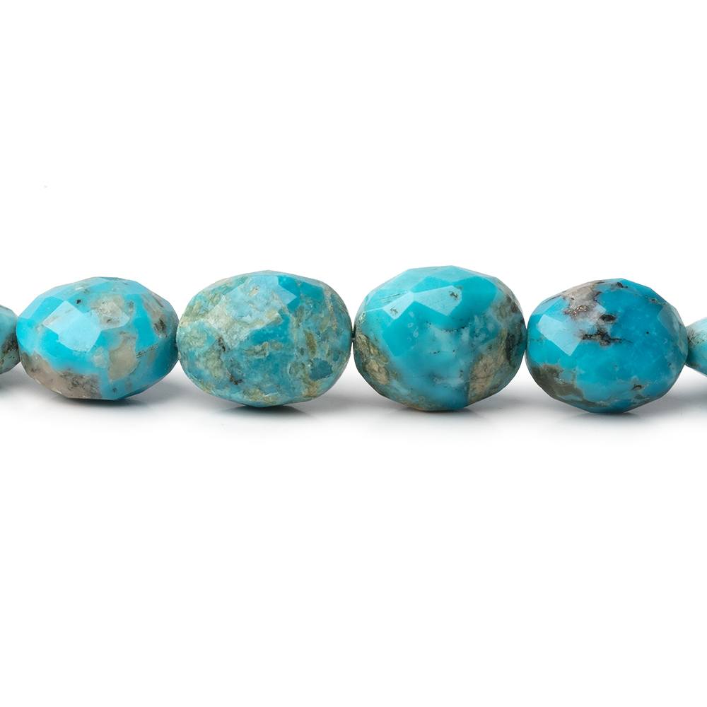 7x5-11x9mm Sleeping Beauty Turquoise Faceted Nuggets 18 inch 48 Beads - Beadsofcambay.com