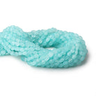 7x5mm Seafoam Blue Chalcedony Faceted Oval 13.5 inch 46 Beads - Beadsofcambay.com