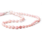 7x6-10x8mm Pink Peruvian Opal Faceted Oval Beads 16 inch 42 pieces - Beadsofcambay.com