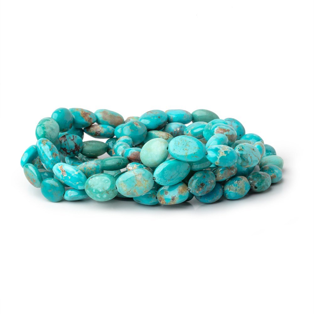 7x6 - 11x8mm Turquoise Plain Nugget Beads 18 inch 48 pieces - Beadsofcambay.com