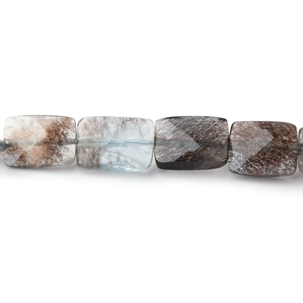 8 - 10mm Copper Moss Aquamarine Faceted Rectangle 16 inch 40 Beads AAA - Beadsofcambay.com