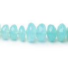 8 - 10mm Multi Color Chalcedony Faceted Rondelle 20 inch 100 Beads - Beadsofcambay.com