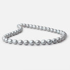 8 - 10mm Silver Peacock Oval Freshwater Pearls 15 inch 42 Beads A - Beadsofcambay.com