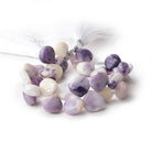 8-11mm Morado Purple Opal Plain Heart Beads 6 inch 32 pieces AA - Beadsofcambay.com